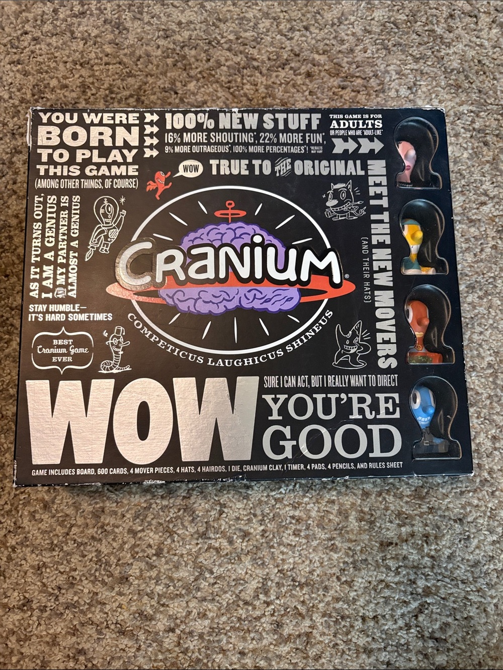 Cranium Family Board Game - Black Box with Colorful Movers